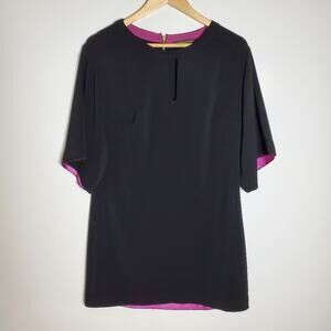 Cynthia Steffe Black Sheath Half Sleeve Dress Size 10 Great condition